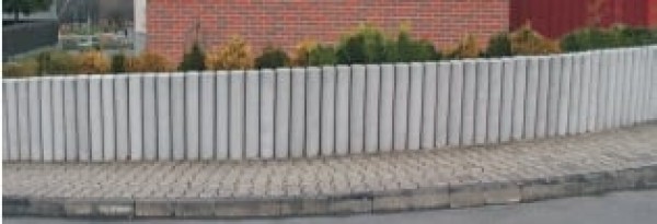 Palisaden ohne Spitze D = 20,0 cm z.B. Palisadenzaun Kunststoff