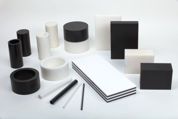 Kunststoffplatten aus POM schwarz, Breite 600 mm