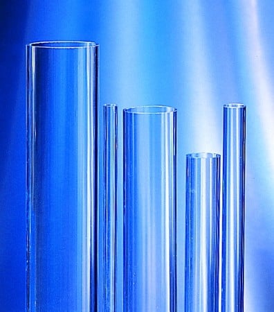 transparent Acrylglas-xt Set á 2 St 50x44x1000 mm Rundrohr - PMMA-XT-Rohr 